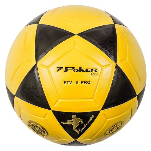 Bola Futvoley Poker Vulcanizada Rio Pu Amarelo/Preto