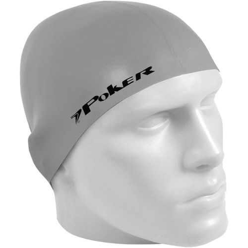 Touca De Natação Poker Silicone Power Prata