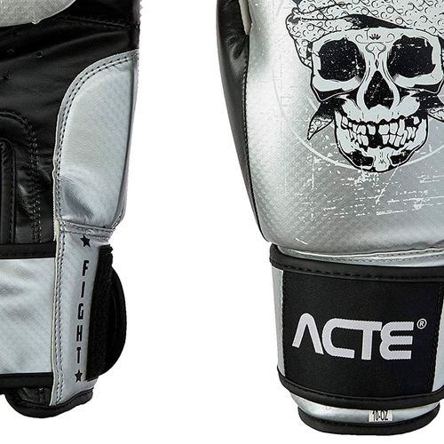 Luva de Boxe Acte Premium P14 Prata/Preto