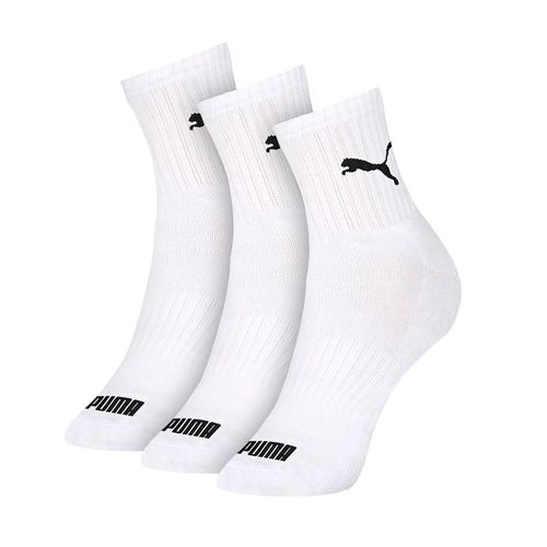 Kit c/ 3 Meias Femininas Puma Cano Médio Branco/Preto