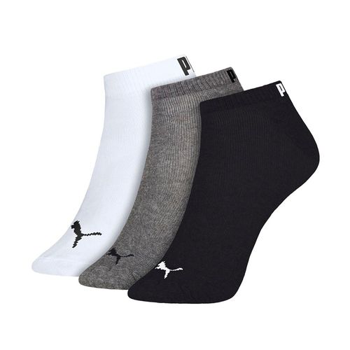 Kit c/ 3 Meias Masculinas Puma Cano Curto Branco/Grafite/Preto