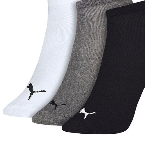 Kit c/ 3 Meias Masculinas Puma Cano Curto Branco/Grafite/Preto