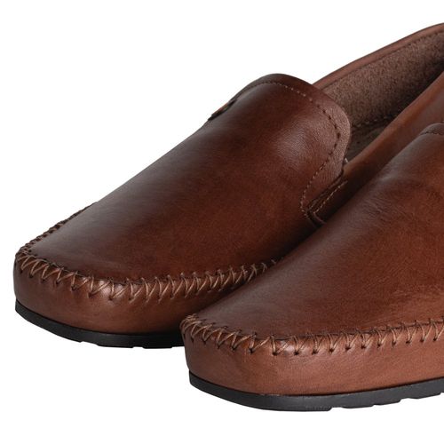 Mocassim Masculino Pegada em Couro Marrom