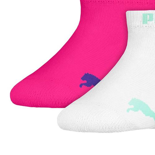 Kit com 2 Pares de Meias Puma Bebê Sapatilha Branco/Pink
