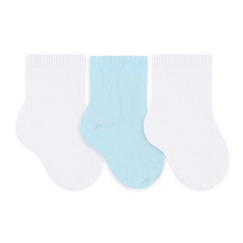 Kit com 3 Pares de Meias Selene Para Bebê Menino Branco/Azul