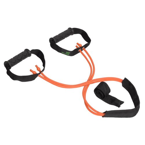 Extensor de Tubo Elástico Kallango Médio 2 Cordas Preto/Laranja