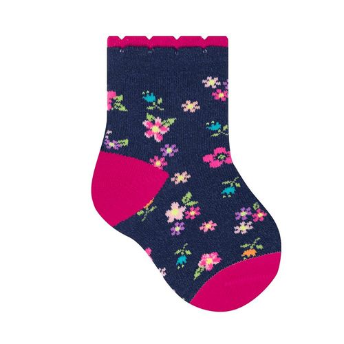 Meia para Bebê Selene Menina Marinho/Pink