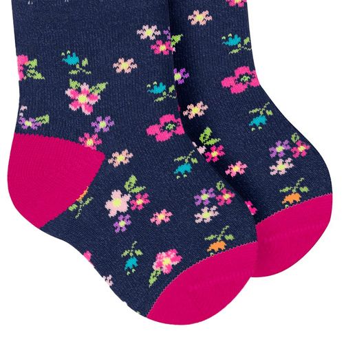 Meia para Bebê Selene Menina Marinho/Pink