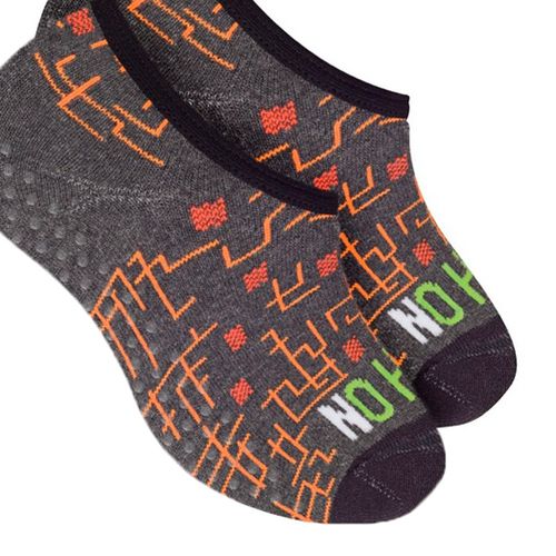 Meia Infantil Selene Sapatilha Antiderrapante Menino Chumbo/Preto