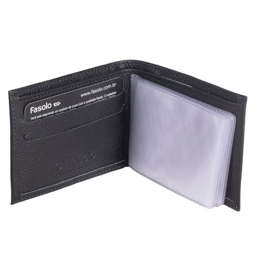 Carteira Masculina Fasolo Couro H007143 Preto
