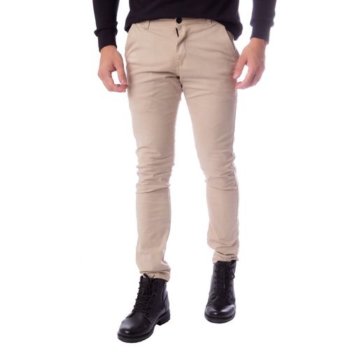 Calça Masculina de Sarja HMO Jeans Slim Bege