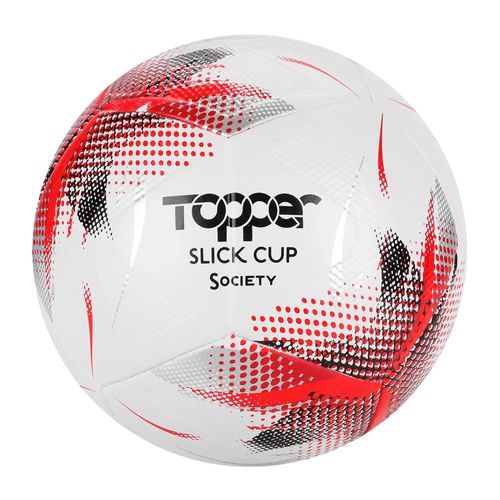 Bola de Futebol Society Topper Slick Cup Branco/vermelho