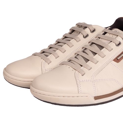 Sapatênis Masculino Pegada Couro Daily Off White