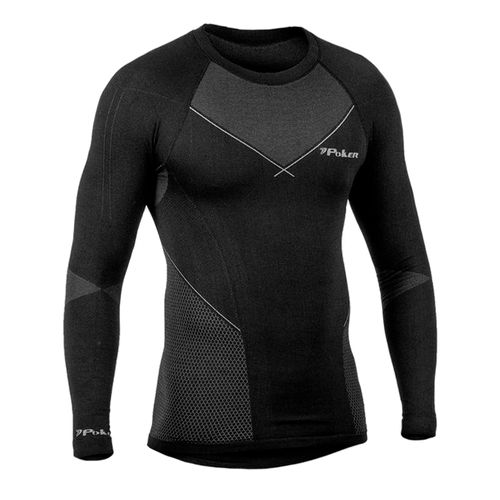 Camiseta Térmica Unissex Poker Skin Comfort X-Ray Manga Longa Preta