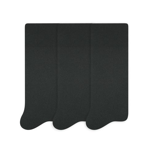 Kit 3 Pares de Meias Masculinas Selene Clássica Cano Longo Preto