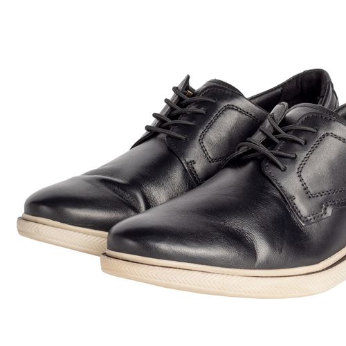 Sapato Masculino Pegada Vibes em Couro Preto