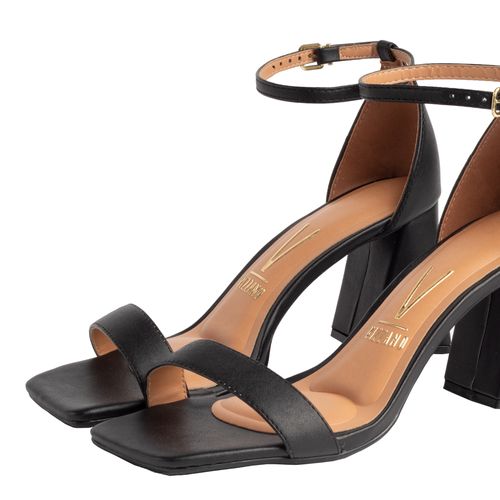 Sandália Feminina Vizzano Salto Geométrico Preto