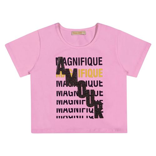 Blusa Infantil Rovitex Amour Rosa