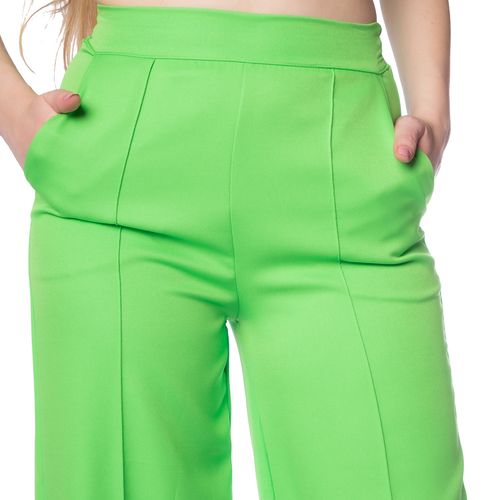 Calça Pantalona Feminina Nega Rio Alfaiataria Verde