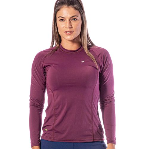 Camiseta Feminina Poker Runner Manga Longa Charm Vinho