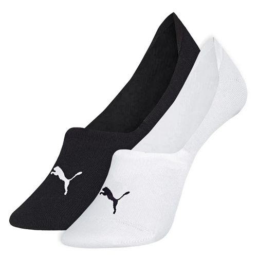 Kit 2 Pares de Meia Puma Invisível Preto e Branco