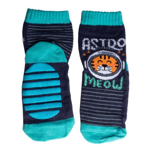 Meia Infantil Selene Antiderrapante Azul