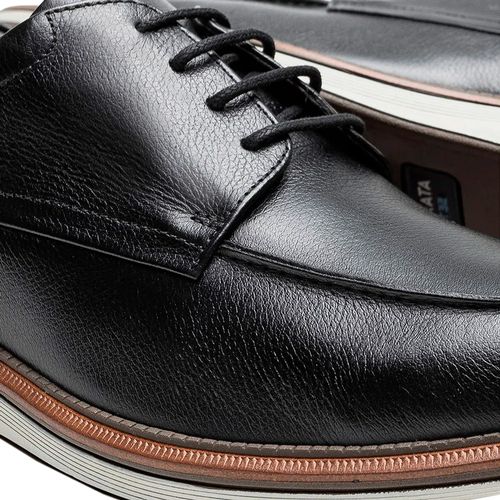 Sapato Masculino Democrata de Couro Metropolitan James Preto