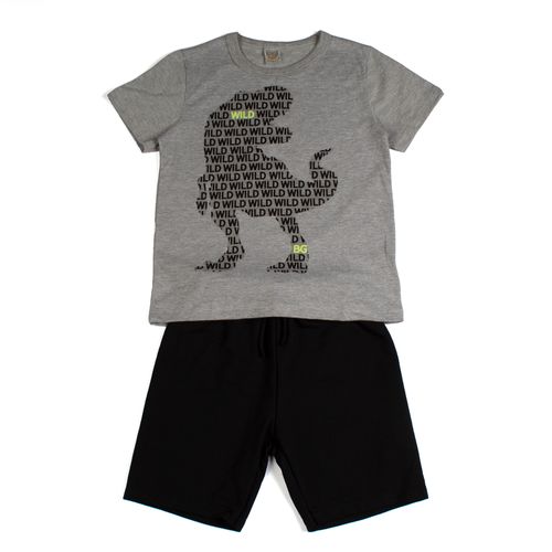 Conjunto Infantil Boca Grande Cinza