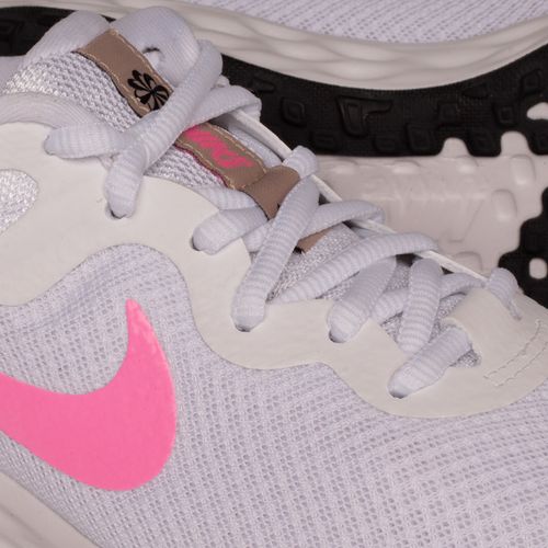 Tenis Feminino Nike Revolution 6 Next Nature Branco e Rosa