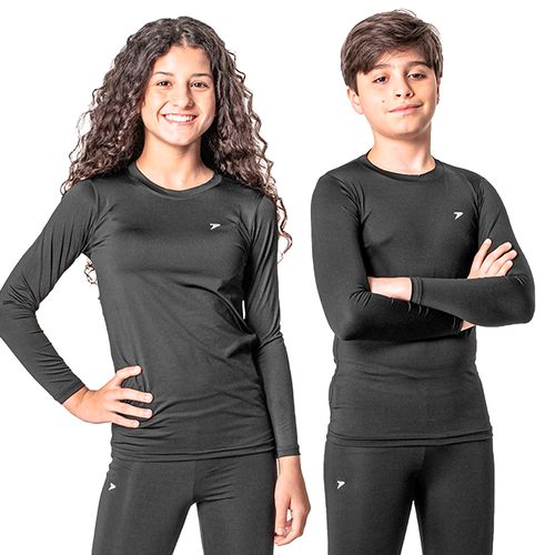 Camiseta Térmica Infantil Poker Skin II Manga Longa Preta