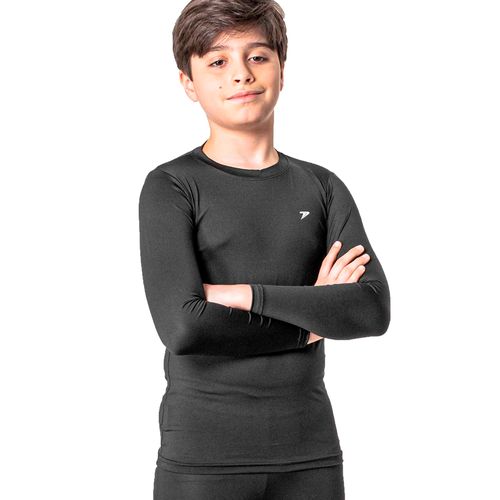 Camiseta Térmica Infantil Poker Skin II Manga Longa Preta