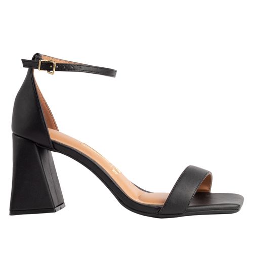 Sandália Feminina Vizzano Salto Geométrico Preto
