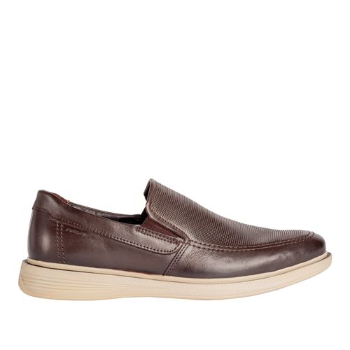 Sapato Masculino Pegada Slip On em Couro Marrom