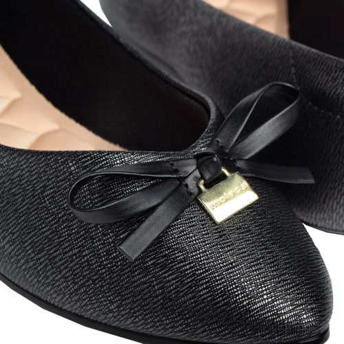 Sapatilha Feminina Moleca Napa Riscada Preta