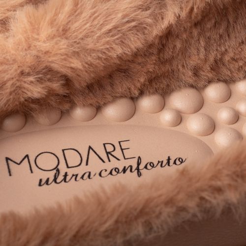 Mule Feminino Modare Com Pelo Bege