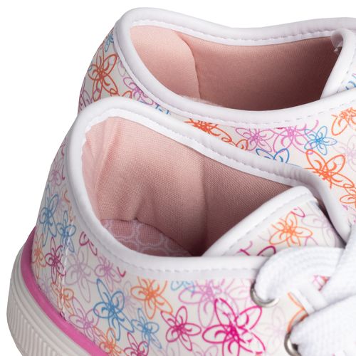 Tênis Infantil Molekinha Floral Branco/rosa