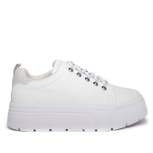 Tênis Feminino Ramarim Plataforma com Detalhes Branco/prata