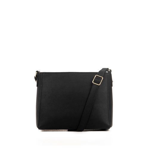 Bolsa Feminina Transversal Rafitthy com Bolso Frontal Preto