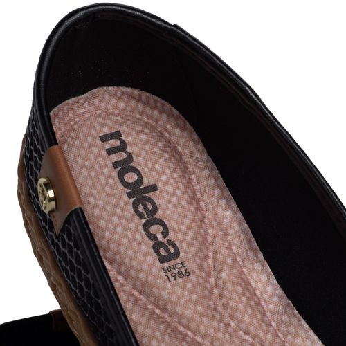 Sapatilha Feminina Moleca Texturizada Preto