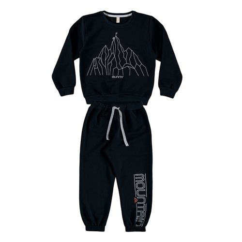 Conjunto Infantil Boca Grande Moletom Mountain Preto
