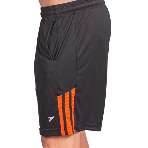 Calção Masculino Poker Prime Com Bolso Preto/laranja