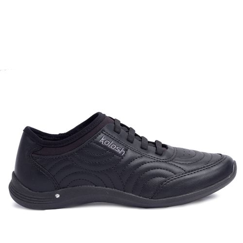Tênis Feminino Kolosh Casual com Costuras Preto