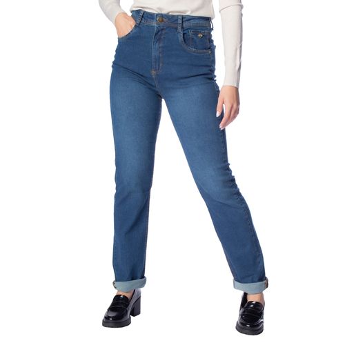 Calça Jeans Feminina Max Denim Reta Azul
