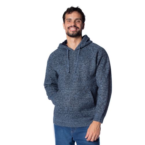 Suéter Masculino Facinelli Tricot com Capuz Azul Claro