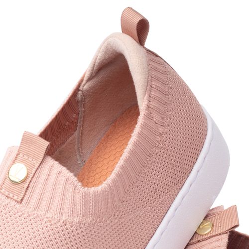 Tênis Feminino Vizzano Slip On em Knit Nude