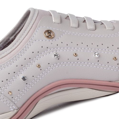Tênis Feminino Kolosh Casual com Strass Cinza