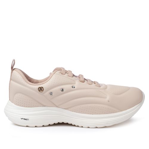 Tênis Feminino Kolosh Sport com Strass Bege