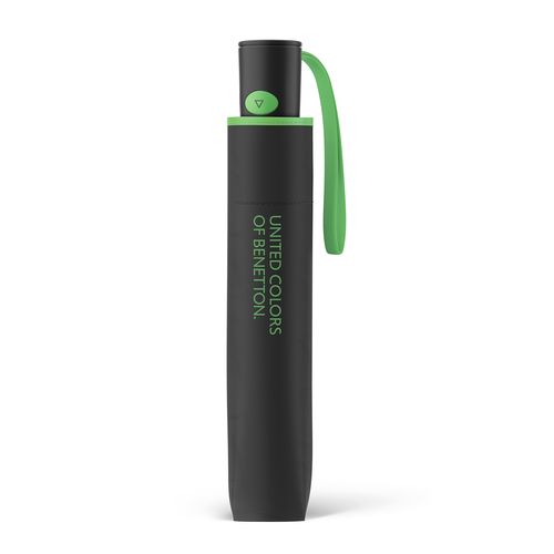 Sombrinha Fazzoletti Benetton Mini Automática Preto/verde