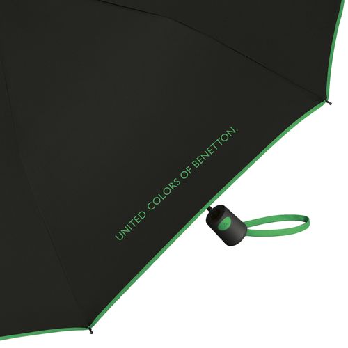 Sombrinha Fazzoletti Benetton Mini Automática Preto/verde