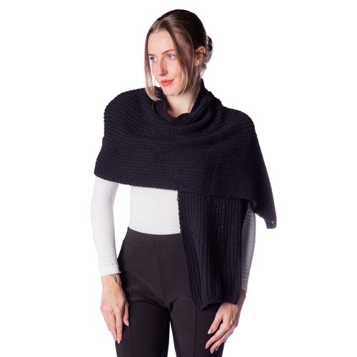 Cachecol Feminino Biamar Tricot Pluma Preto